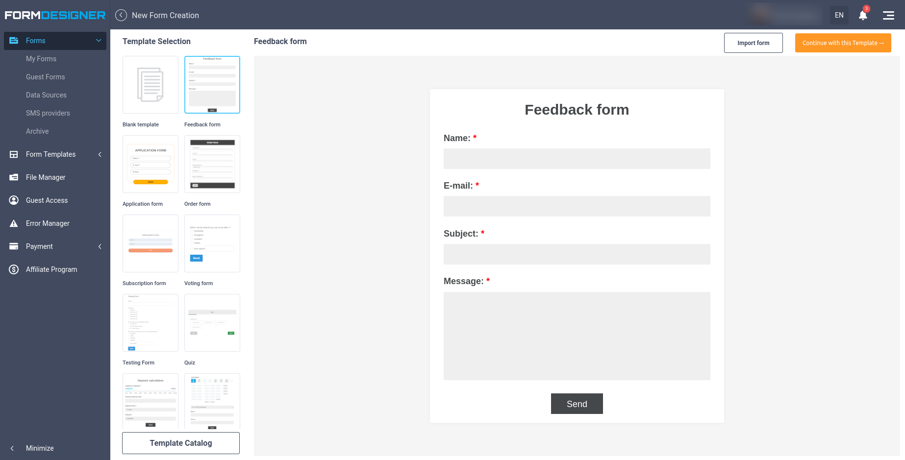 FormDesigner提供的FormDesigner - online web form builder