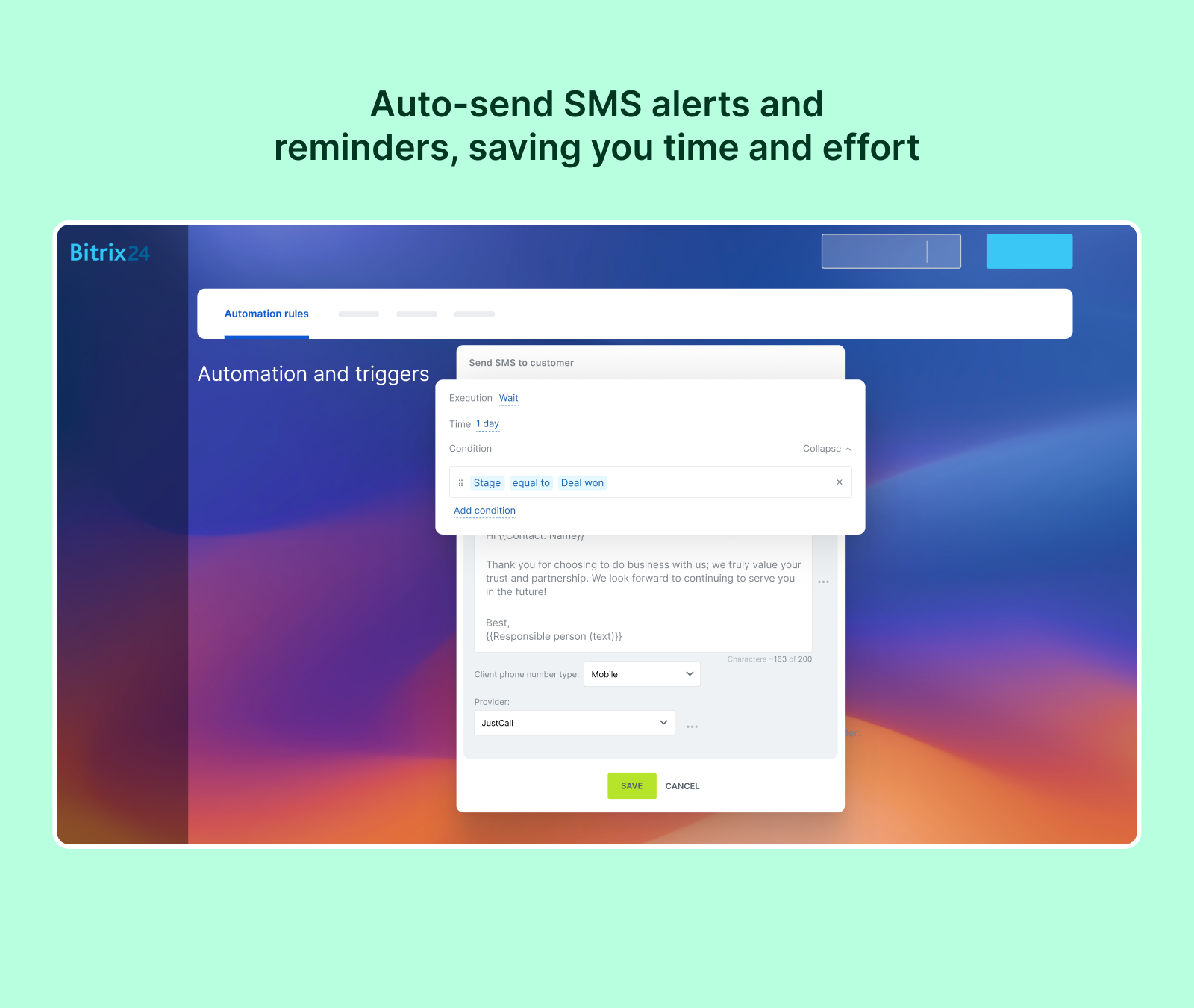 Auto Send Sms JustCall by SaaS Labs US, Inc.
