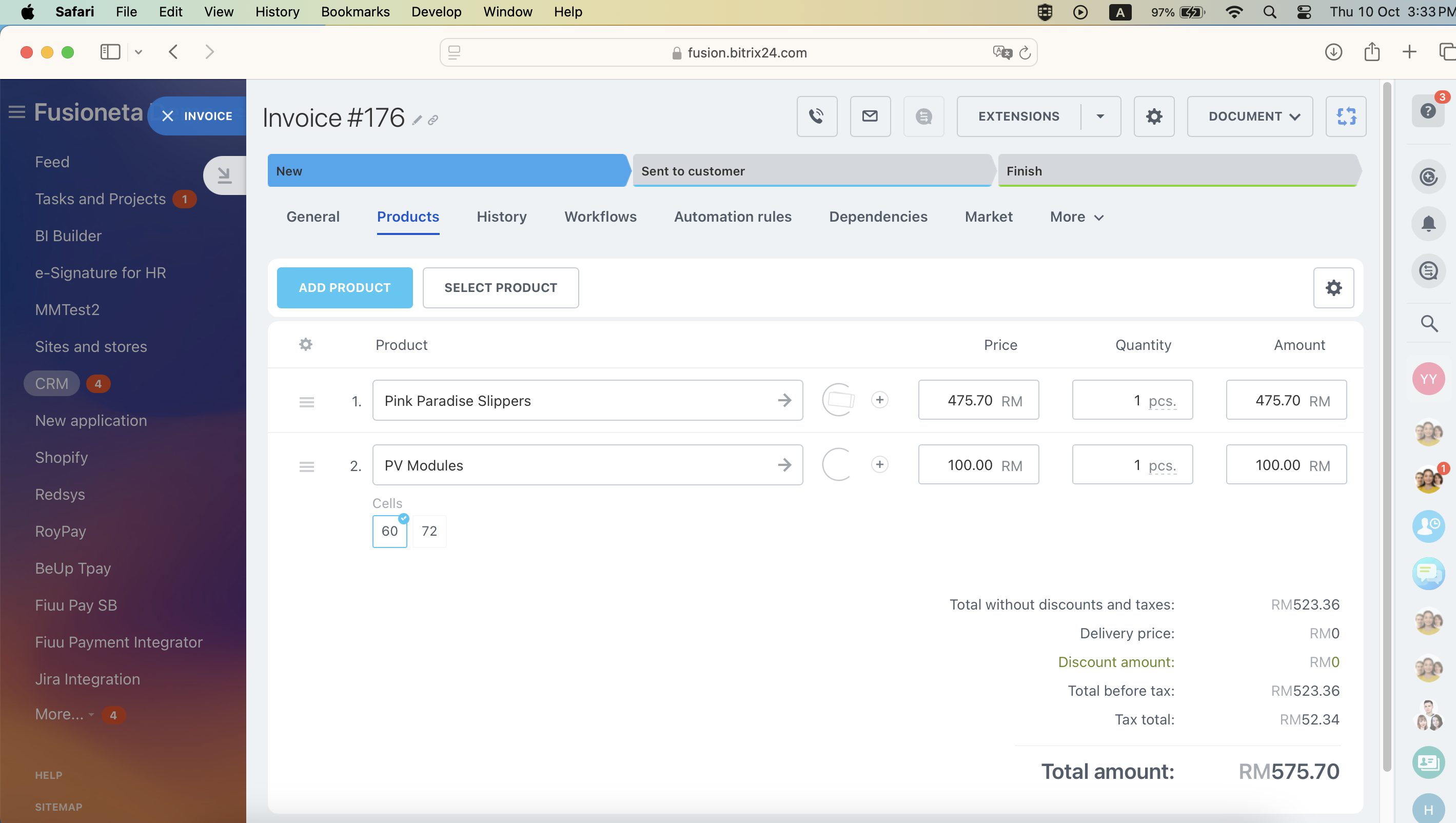 Eta Invoice Fusion ETA提供的eInvoice