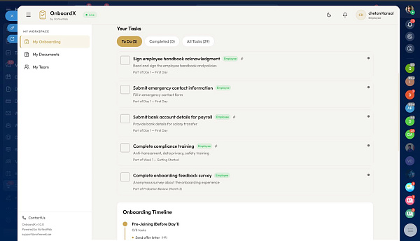 OnboardX — Employee Onboarding System de VORTEXWEB LLC