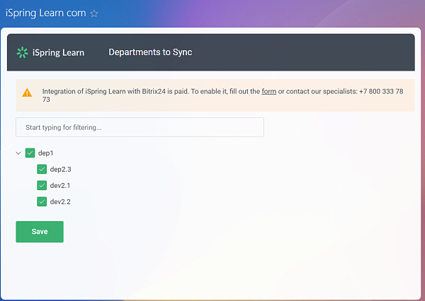 Ispring Module Ispring Solution tarafından iSpring Integration Module for Bitrix24 for ...